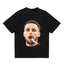 2025 cross-border summer American retro classic portrait BIGFACE spray printed short sleeved pure cotton men's T-shirt (14)