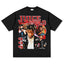 2025 cross-border summer American retro classic portrait BIGFACE spray printed short sleeved pure cotton men's T-shirt (66)
