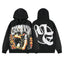 Mixed Emotion Vintage Archer Graphic Rhinestone‑Sleeve Hoodie