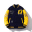 Embroidered Leather Jacket Padded Cotton