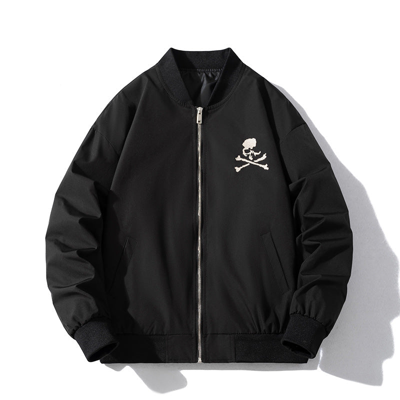 Mens Vintage  Baseball Uniform Bomber Jacket