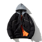 Solid Color Padded Jacket Flight Suit
