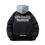 Embroidered Bomber Jacket Hooded