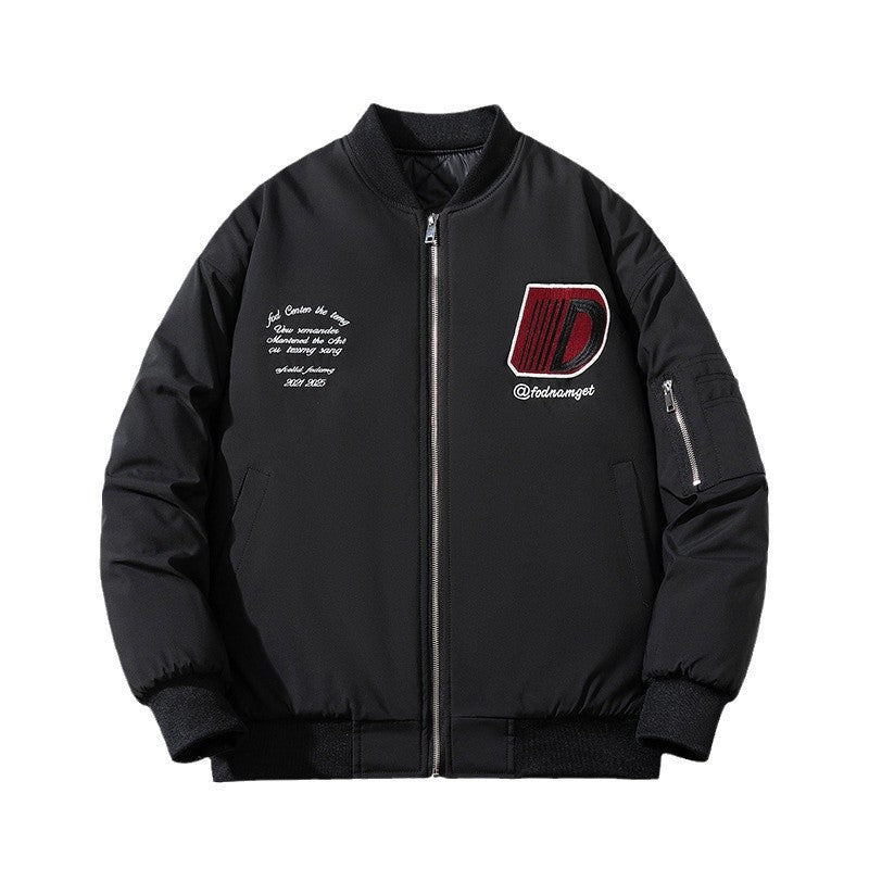 Embroidered Jacket Thickened