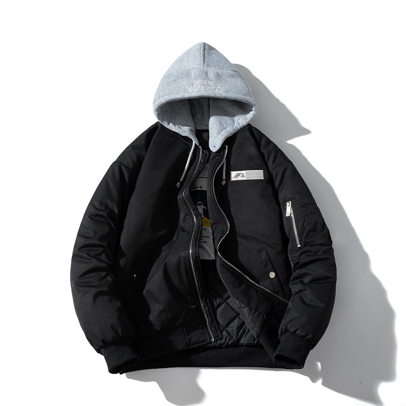 Baseball Jacket Embroidered Cotton Jacket