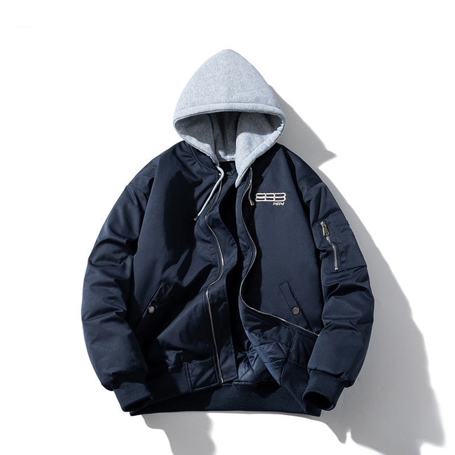 Student Thickened Jacket Padded Baseball Hover Image