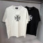 Mixed Emotion Cross Logo Distressed Short Sleeve T‑Shirt
