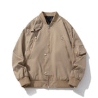 Mens Vintage Jackets Flight Suit Printed Logo Jacket