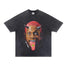 2025 cross-border summer American retro classic portrait BIGFACE spray printed short sleeved pure cotton men's T-shirt (32)