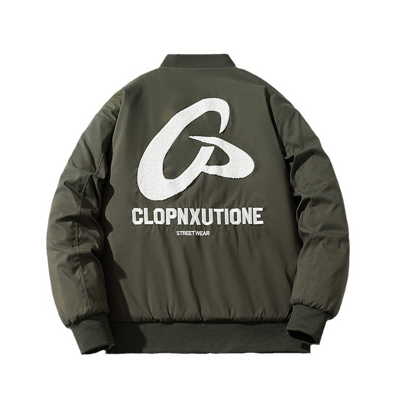Jacket Loose Baseball Suit Flight Suit Hooded