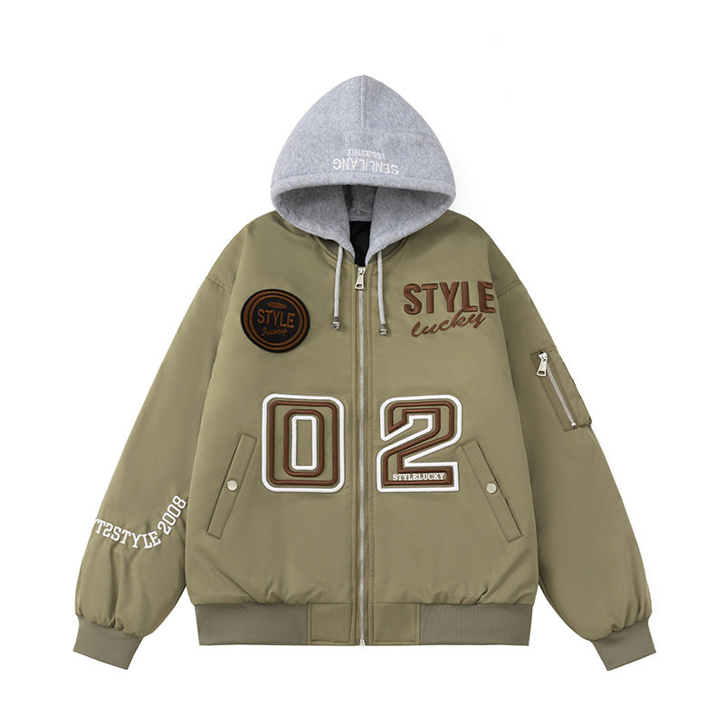 Casual Warm Baseball Jacket Padded Cotton
