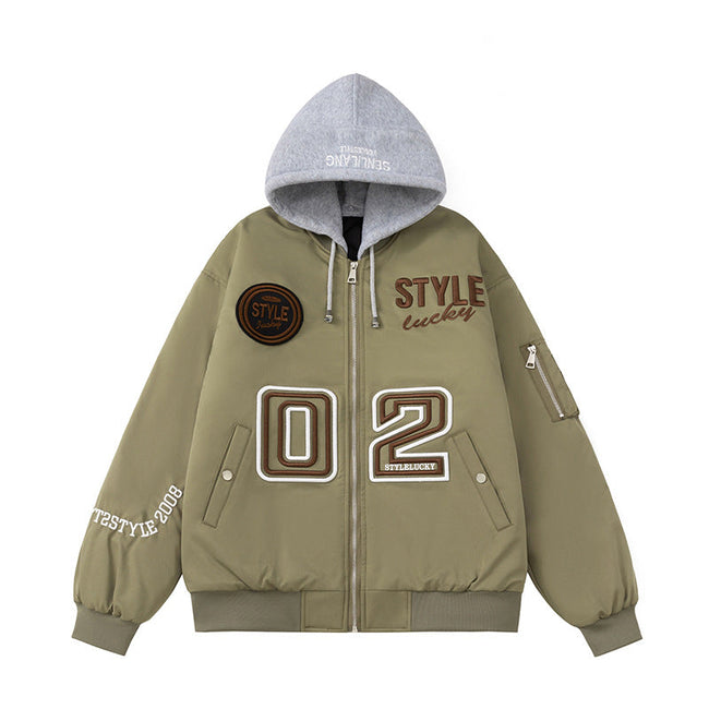 Casual Warm Baseball Jacket Padded Cotton Main Image