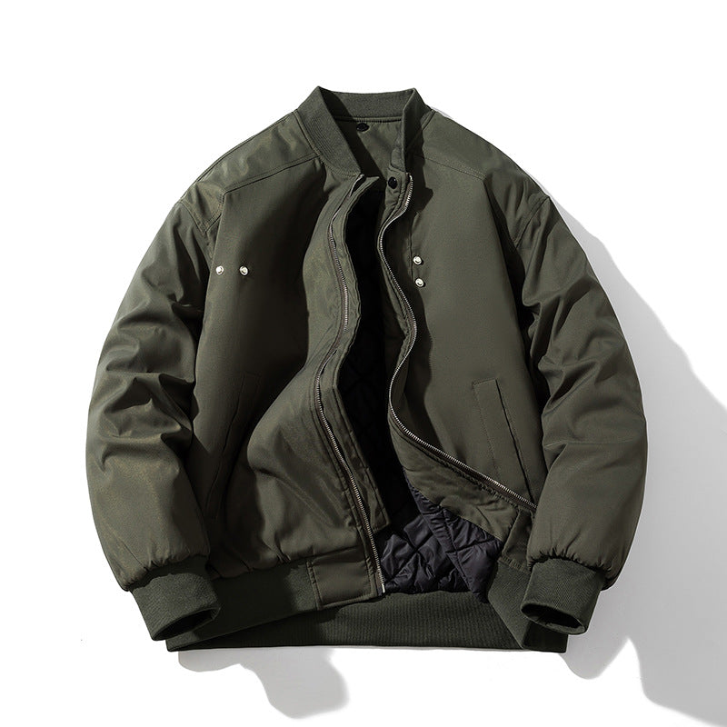 Loose Trend Baseball Suit Zip Padded Flight Suit