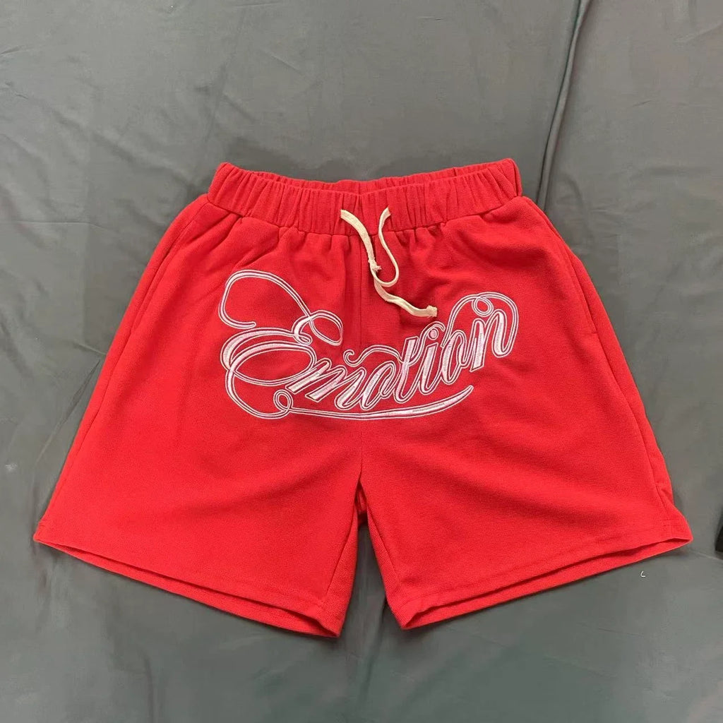 Mixed Emotion Casual Shorts – Script Emotion Print