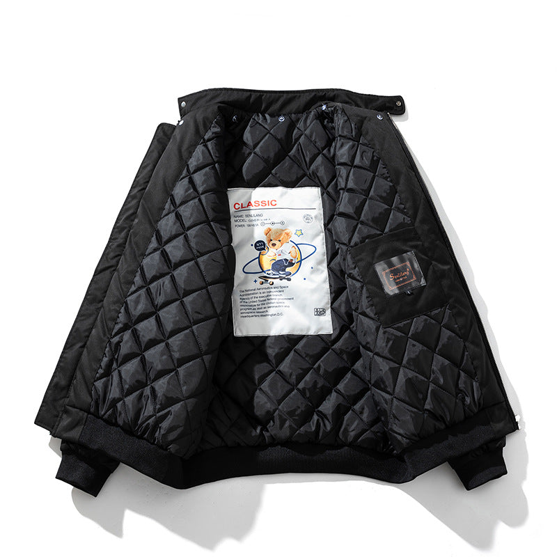 Thickened Semi-turtleneck Jacket Cotton Jacket