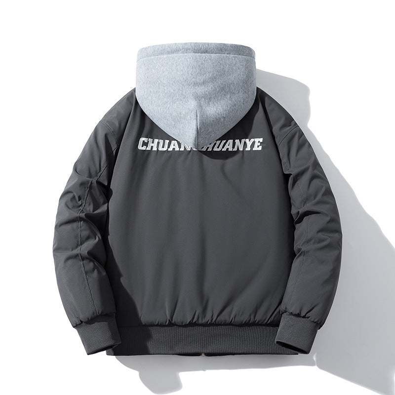Baseball Jacket Padded Hooded Jacket