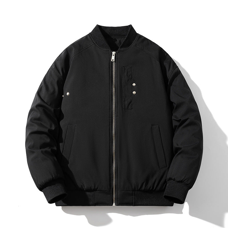 Loose Trend Baseball Suit Zip Padded Flight Suit