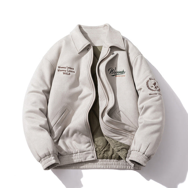 Lapel Baseball Jacket Ruffian Padded Jacket Main Image
