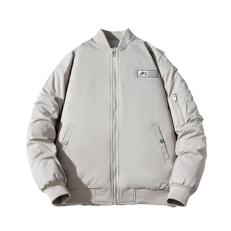 Baseball Jacket Embroidered Cotton Jacket
