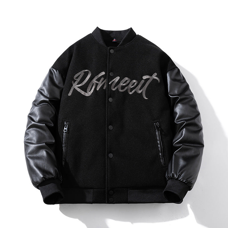 Men Vintage Jackets Contrasting Cotton Jacket