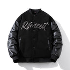 Men Vintage Jackets Contrasting Cotton Jacket