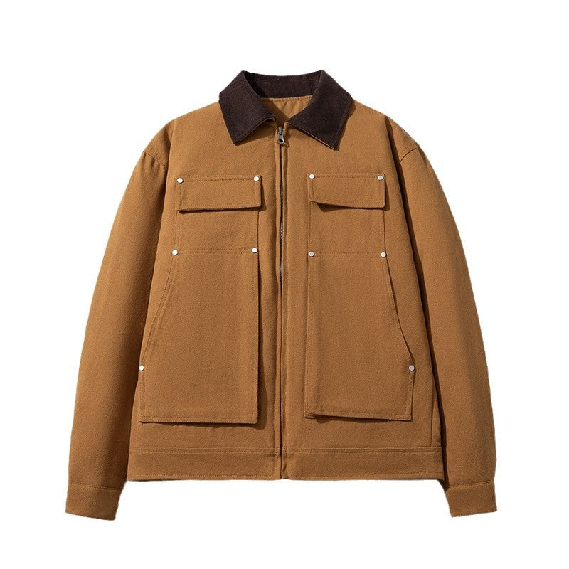 Tooling Jacket Casual Lapel Padded Cotton