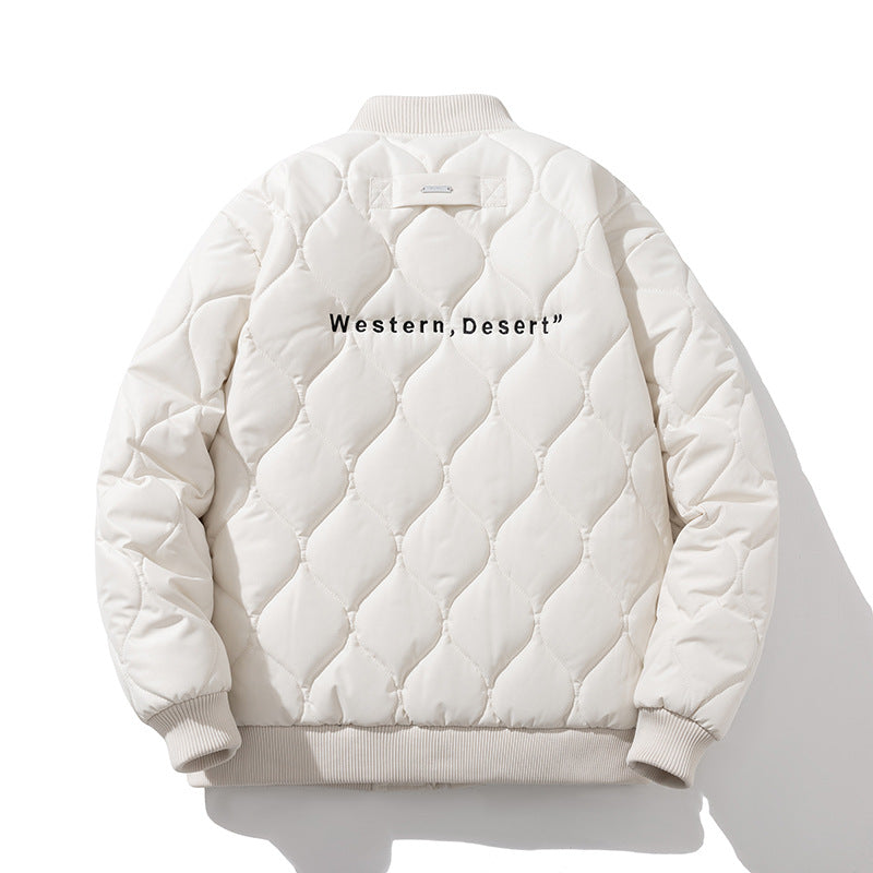 Vintage Jackets Loose rhombus baseball jacket