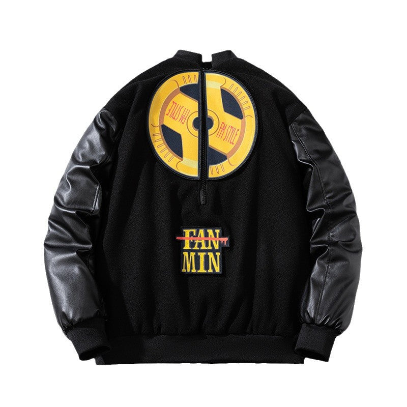Men Vintage Jackets Contrasting Cotton Jacket