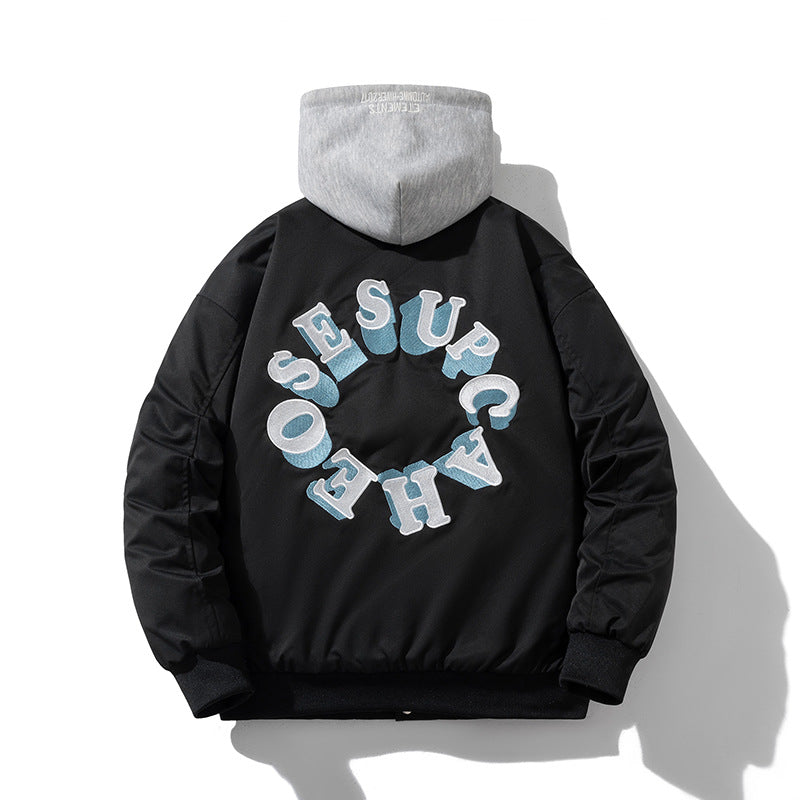 Stand-up Collar Embroidered Baseball Clothing