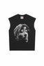 2025 cross-border summer American retro classic portrait BIGFACE spray printed short sleeved pure cotton men's T-shirt (5)