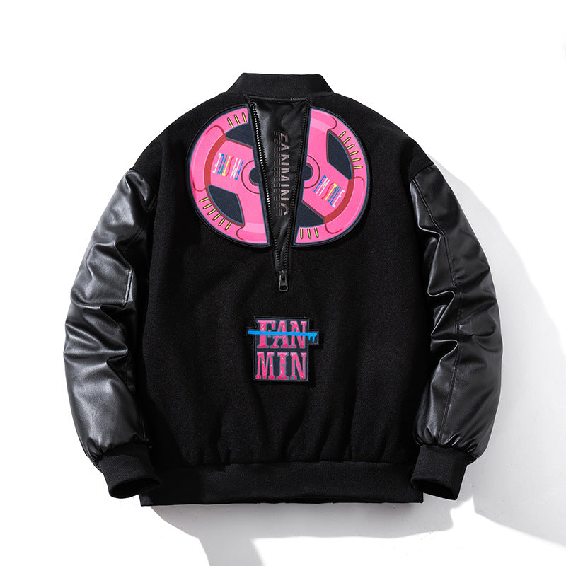 Men Vintage Jackets Contrasting Cotton Jacket