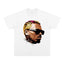 2025 cross-border summer American retro classic portrait BIGFACE spray printed short sleeved pure cotton men's T-shirt (47)