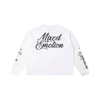 Mixed Emotion White Two-Layer Long Sleeve Top – Cupid Mixed Emotion Print