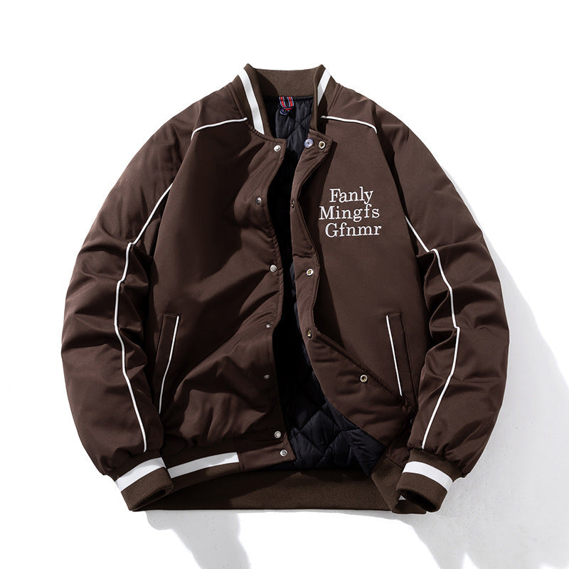 Embroidered Jacket Hooded Flight Suit Cotton Suit
