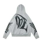 Mixed Emotion Grey Hoodie – Black Art Font Back Print