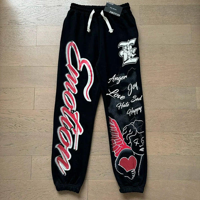 Mixed Emotion Multi‑Emotion Graphic Jogger Sweatpants Hover Image