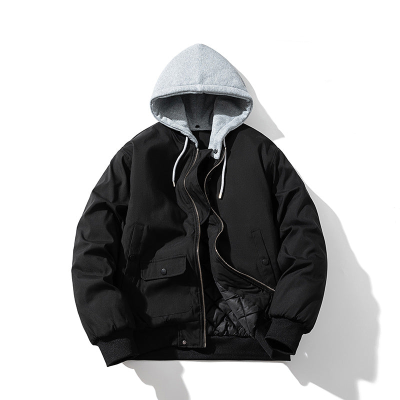 Loose Baseball Jacket Padded Flight Suit