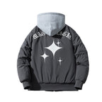 Jersey cotton jacket couple hooded