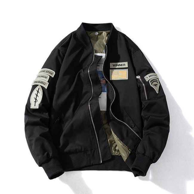 Suit Jacket Vintage Embroidered Baseball Suit Hooded Main Image