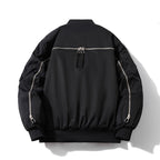 Zip Baseball Collar Thermal Bomber Jacket
