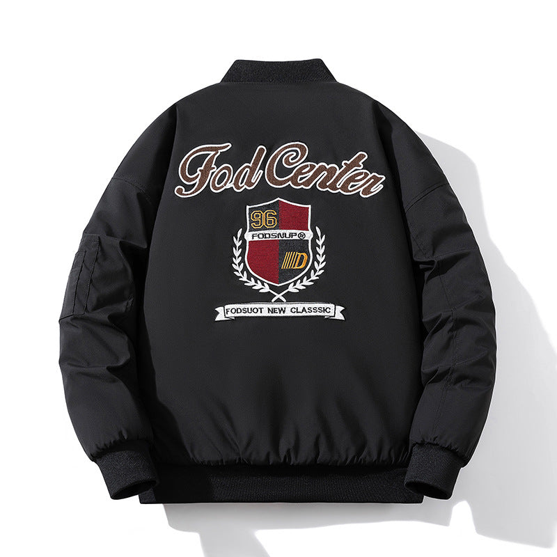 Embroidered Jacket Thickened