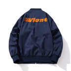 Letter Embroidery Loose Baseball Flight Suit