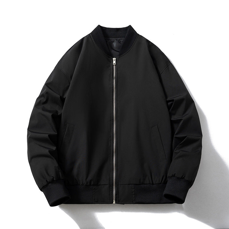 Hong Kong Style Dragon Pattern Splicing Baseball Jacket