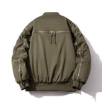Zip Baseball Collar Thermal Bomber Jacket