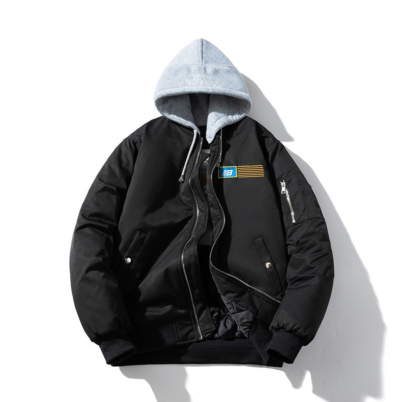 Baseball Jacket Hooded Street Tide Cotton Jacket