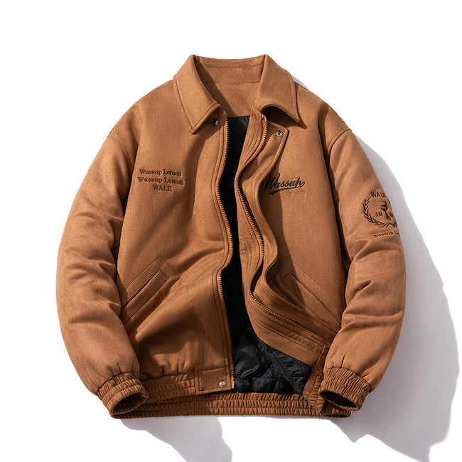 Lapel Baseball Jacket Ruffian Padded Jacket Hover Image