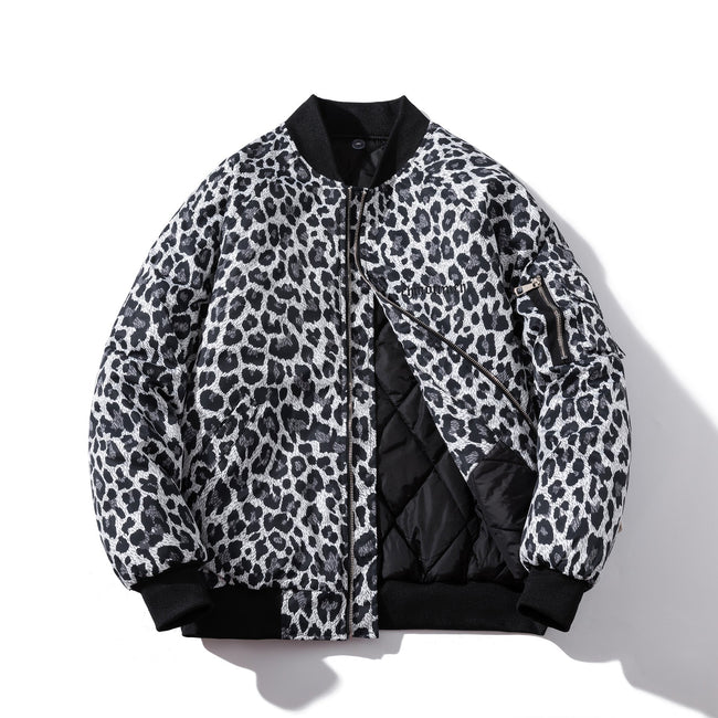 Leopard print jacket Autumn padded jacket Hover Image