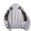 Hong Kong Style Dragon Pattern Splicing Baseball Jacket