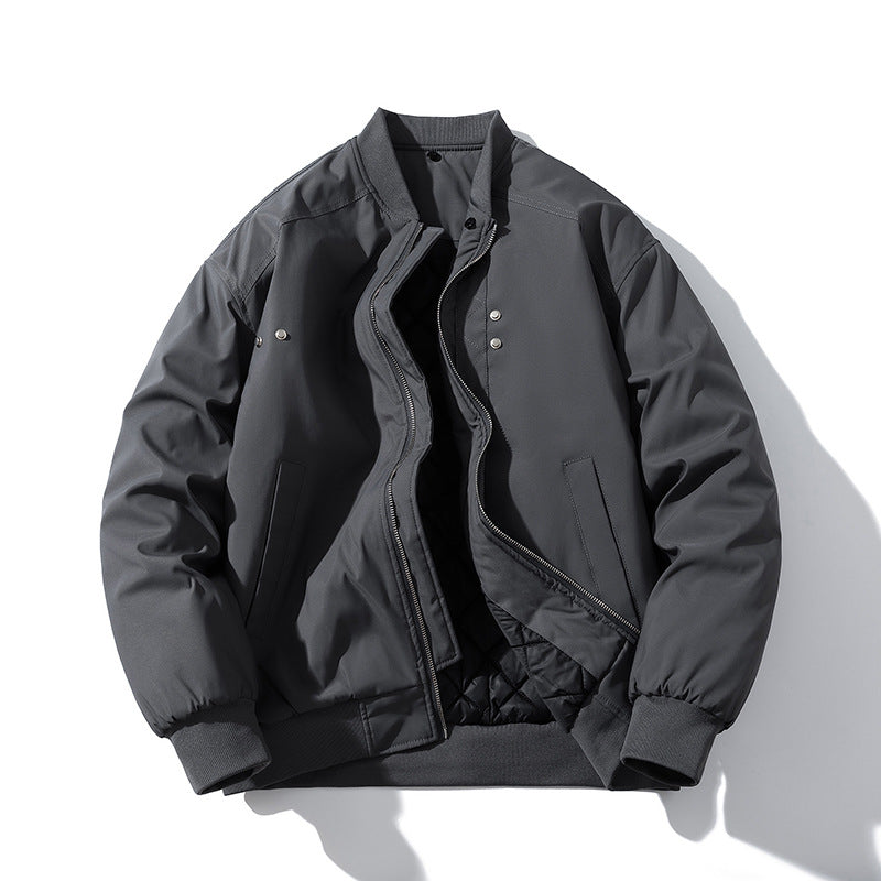 Loose Trend Baseball Suit Zip Padded Flight Suit