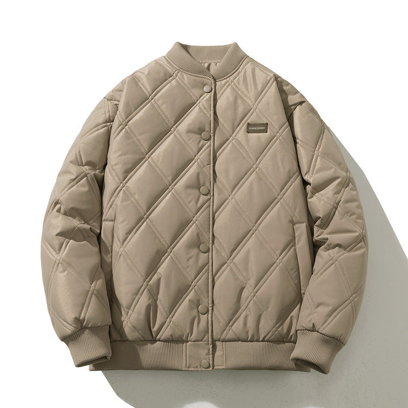 Rhombus Cotton Vintage Baseball Jacket